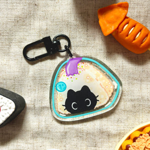 Black Cat Onigiri Keychain