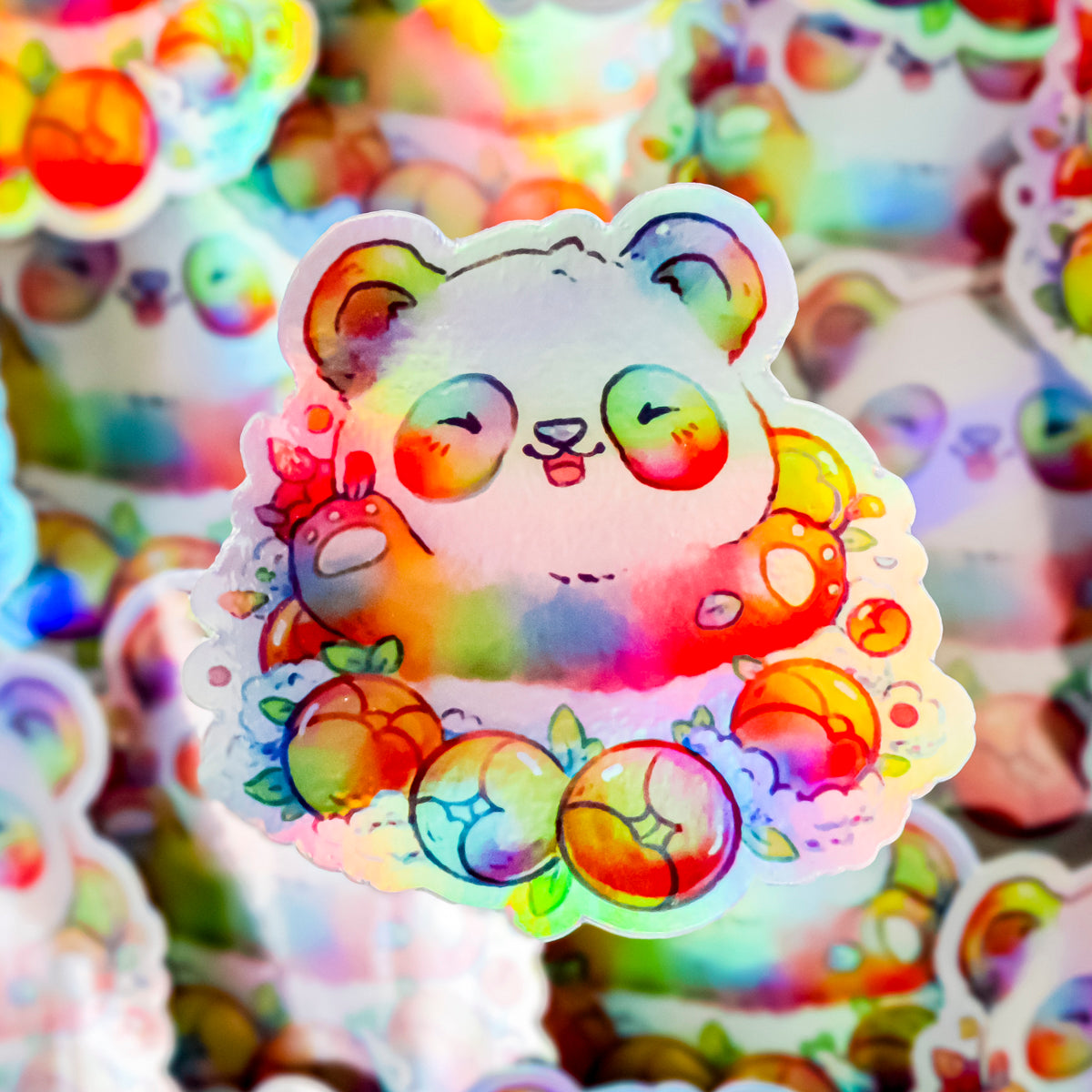 Pride Panda Holographic Sticker
